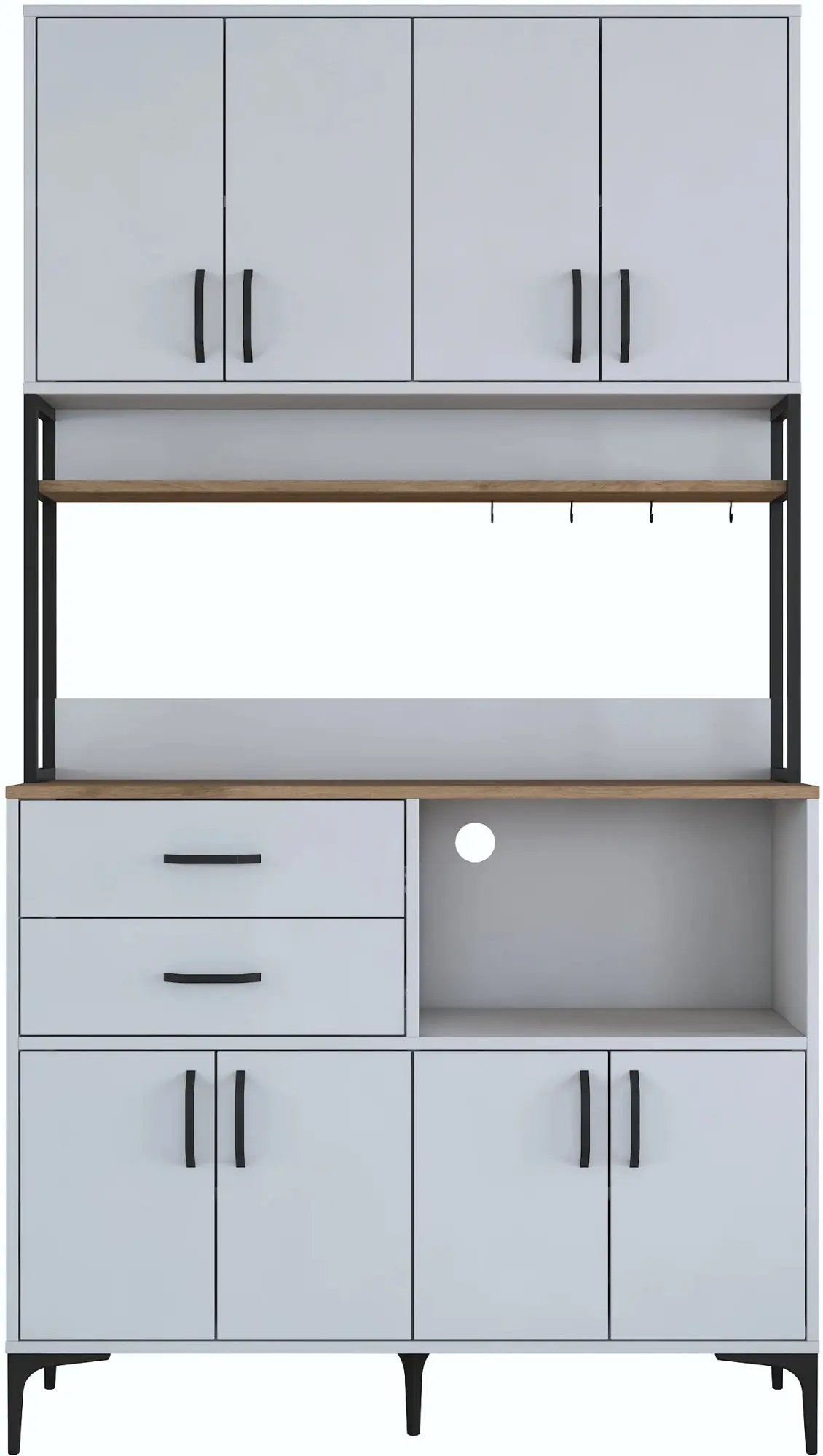 Буфет Mirage Meble JE209 (White/Walnut)