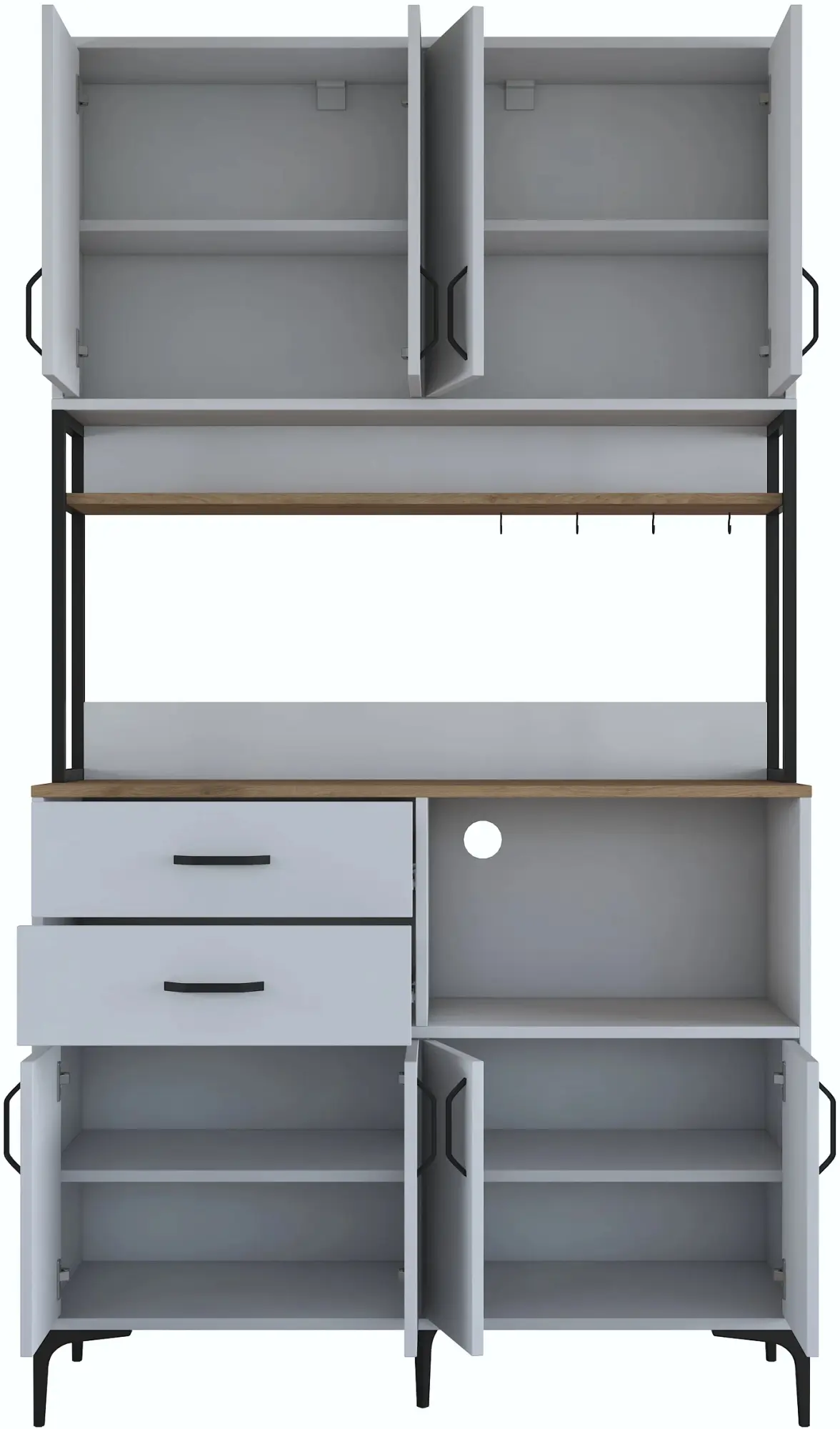 Буфет Mirage Meble JE209 (White/Walnut)