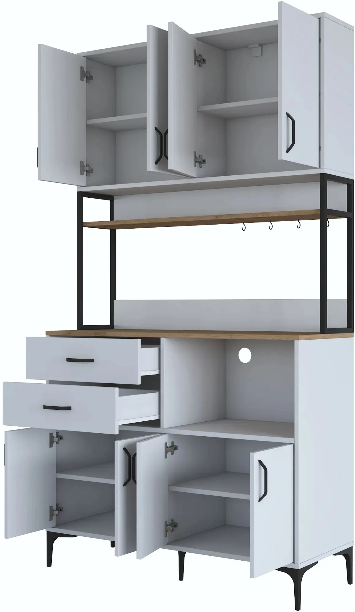 Буфет Mirage Meble JE209 (White/Walnut)