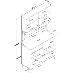 Буфет Mirage Meble JE209 (White/Walnut) Thumb
