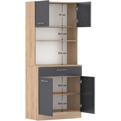 Буфет Tempo Kondela Domis New (Artisan Oak/Graphite) Thumb