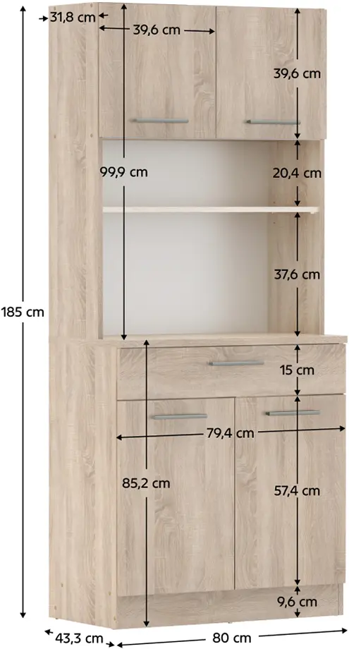 Буфет Tempo Kondela Domis New (Sonoma Oak)