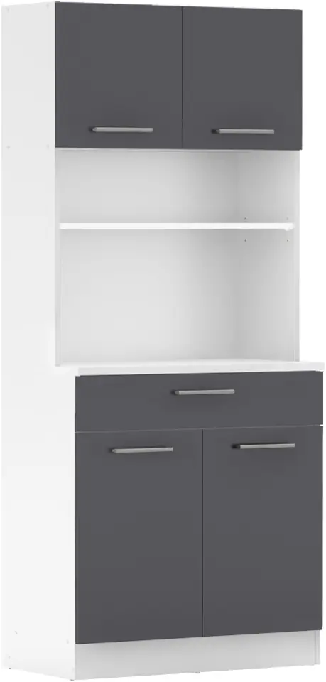 Bufet Tempo Kondela Domis New (White/Graphite)