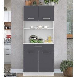 Bufet Tempo Kondela Domis New (White/Graphite)