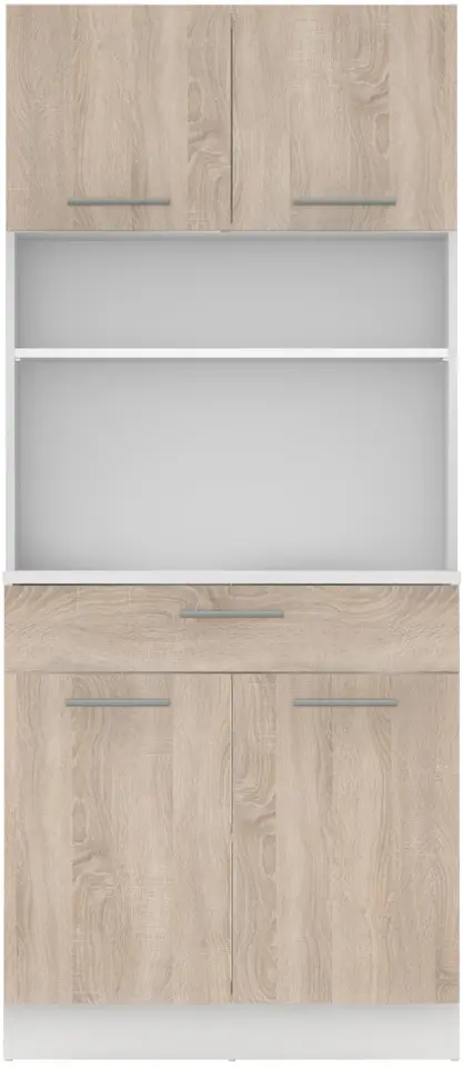 Bufet Tempo Kondela Domis New (White/Sonoma Oak) - 2