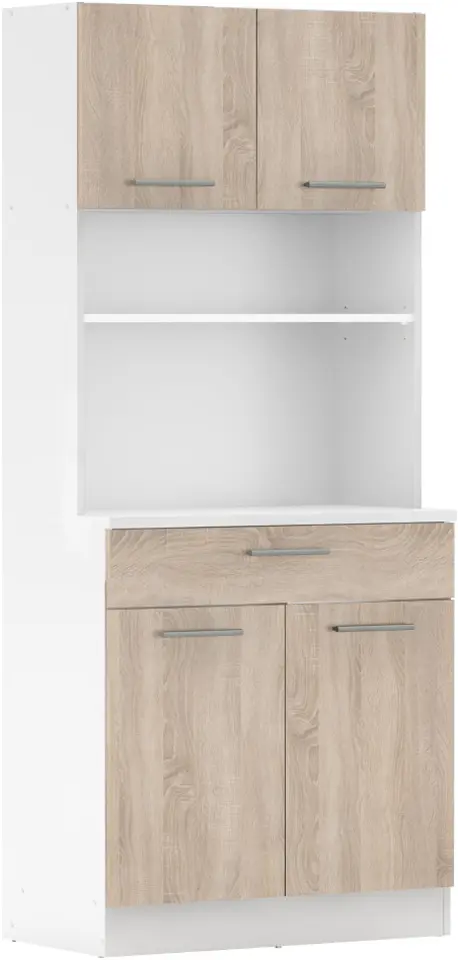 Bufet Tempo Kondela Domis New (White/Sonoma Oak) - 4