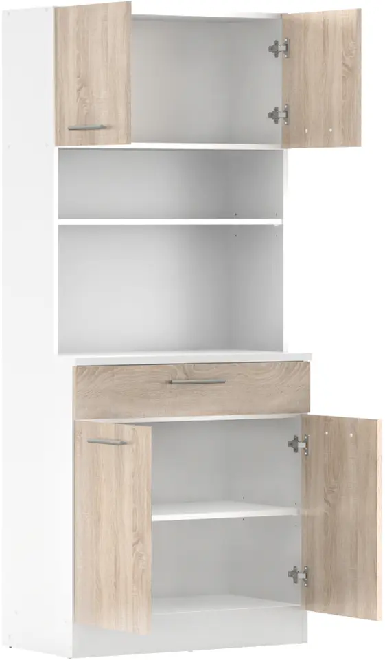 Bufet Tempo Kondela Domis New (White/Sonoma Oak) - 5