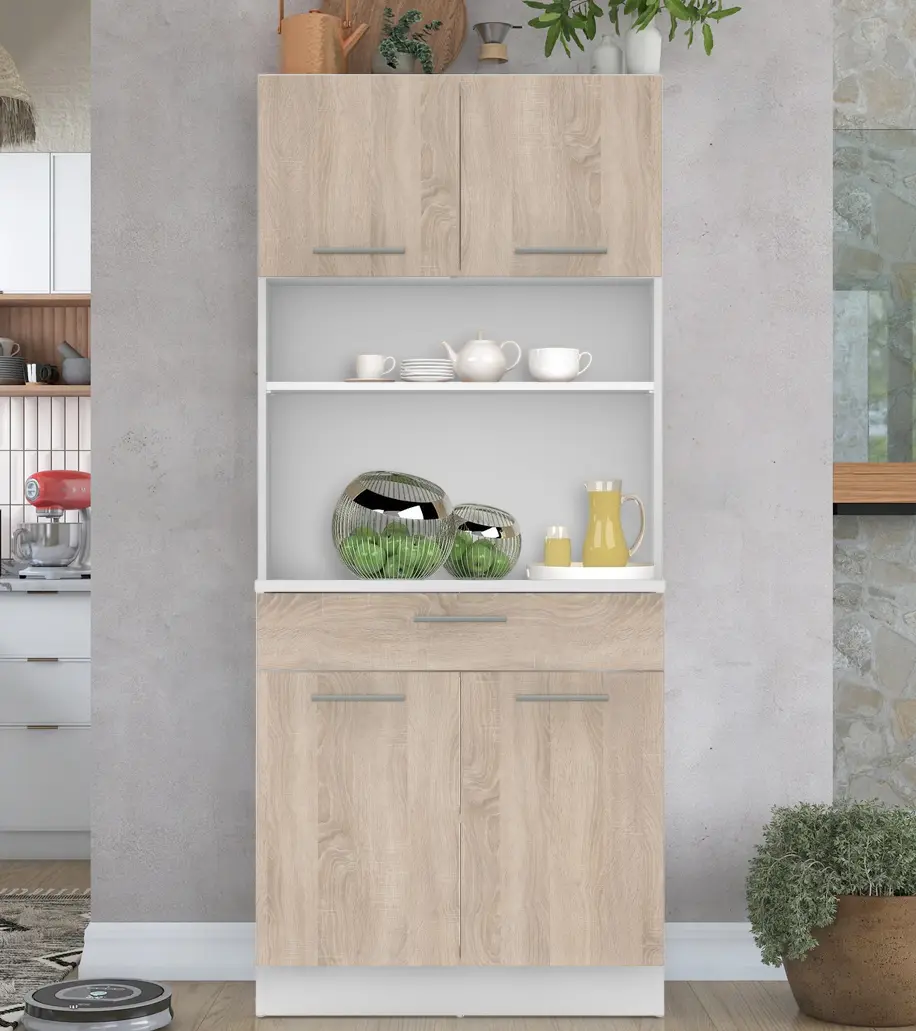 Bufet Tempo Kondela Domis New (White/Sonoma Oak)