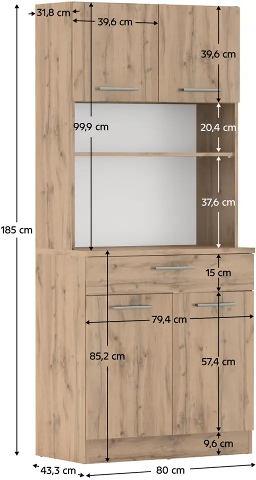 Bufet Tempo Kondela Domis New (Wotan Oak)