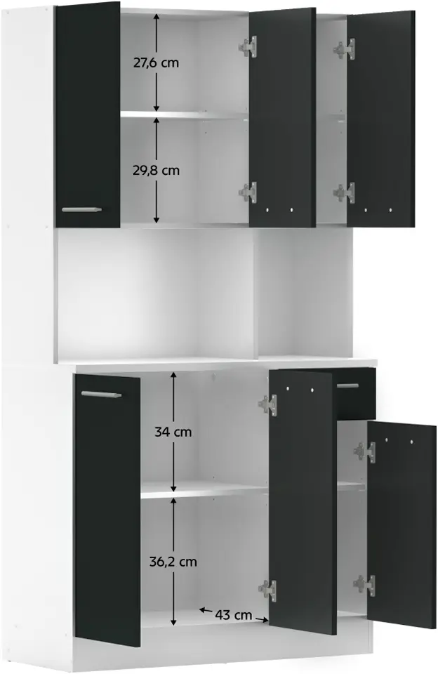 Bufet Tempo Kondela Pelion New (White/Black)