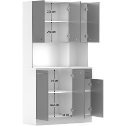 Bufet Tempo Kondela Pelion New (White/Graphite) Thumb