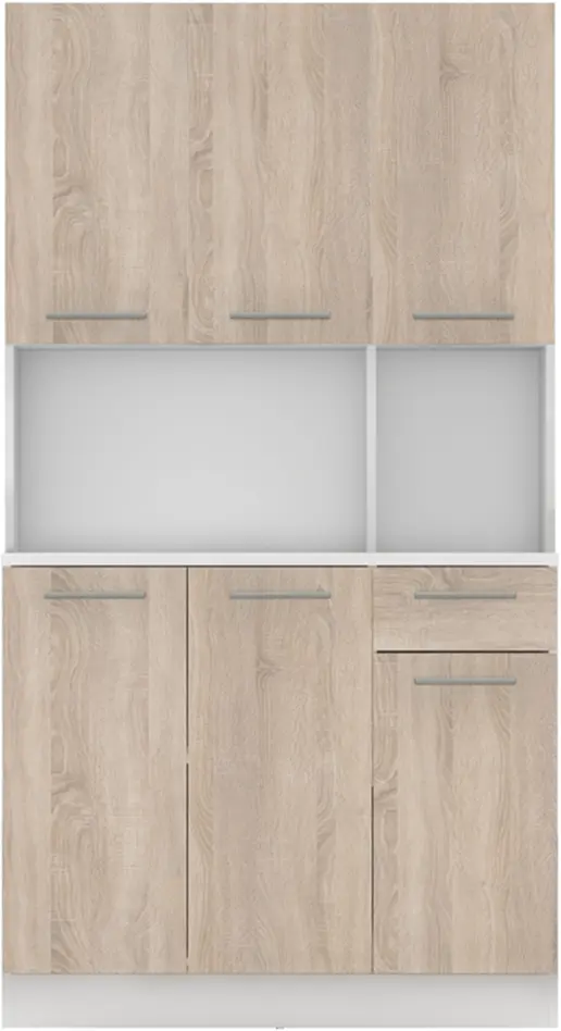 Bufet Tempo Kondela Pelion New (White/Sonoma Oak) - 3