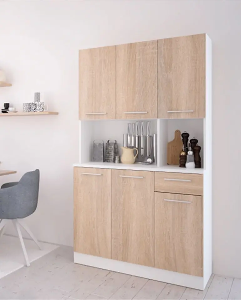 Bufet Tempo Kondela Pelion New (White/Sonoma Oak)