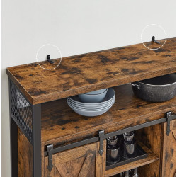 Буфет Vasagle LSC092B01 (Rustic Brown/Black) Thumb