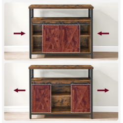 Буфет Vasagle LSC092B01 (Rustic Brown/Black) Thumb