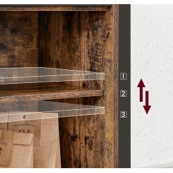 Буфет Vasagle LSC092B01 (Rustic Brown/Black) Thumb