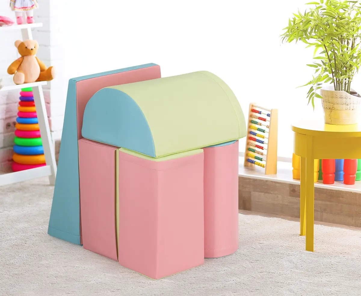 Modul moale pentru joc Costway FH10095BL (Green/Pink/Blue)