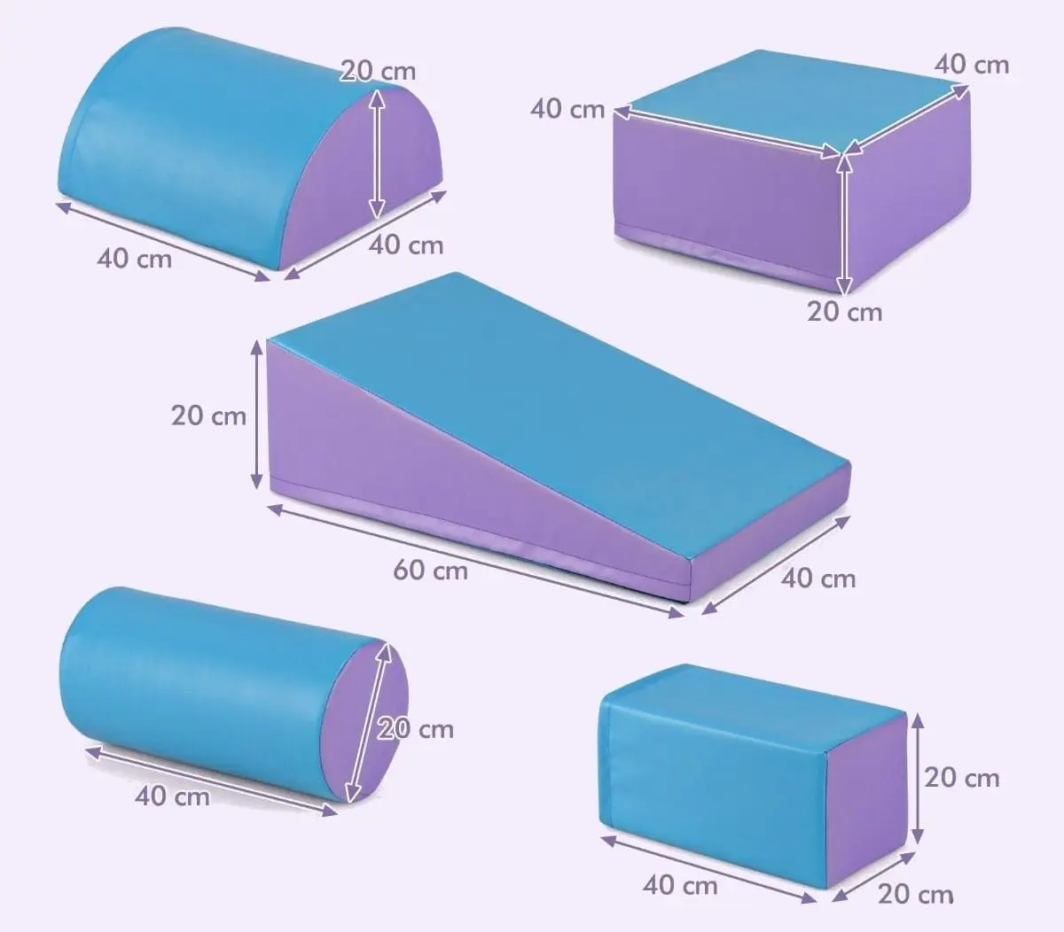 Мягкий игровой модуль Costway FH10095LZ (Purple/Blue)