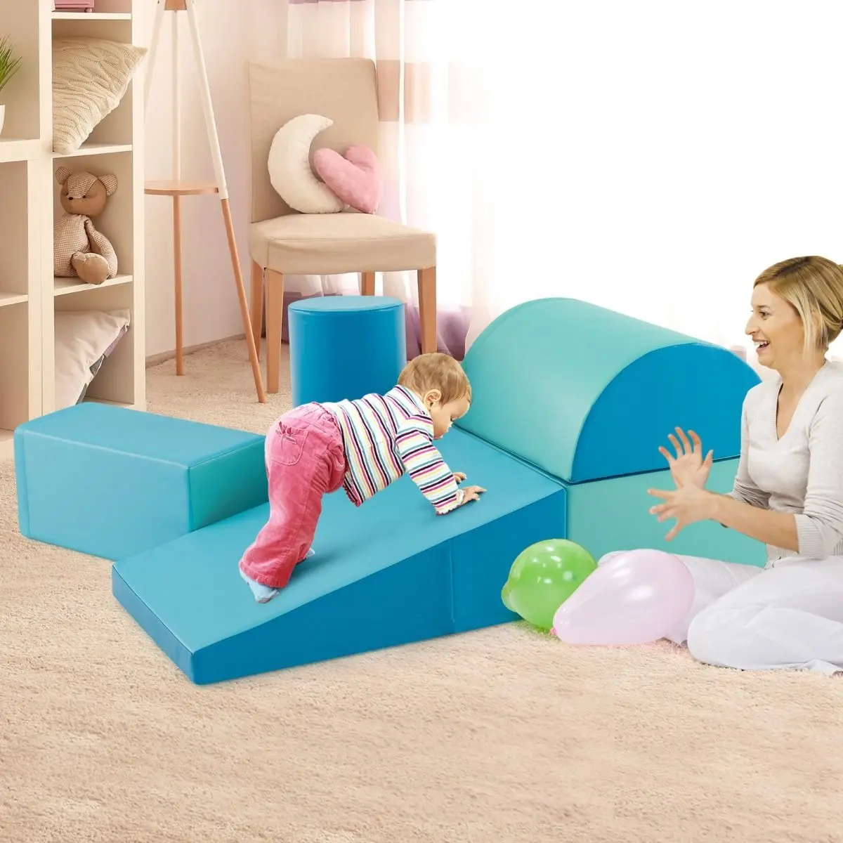 Modul moale pentru joc Costway FH10095NY (Blue) - 5