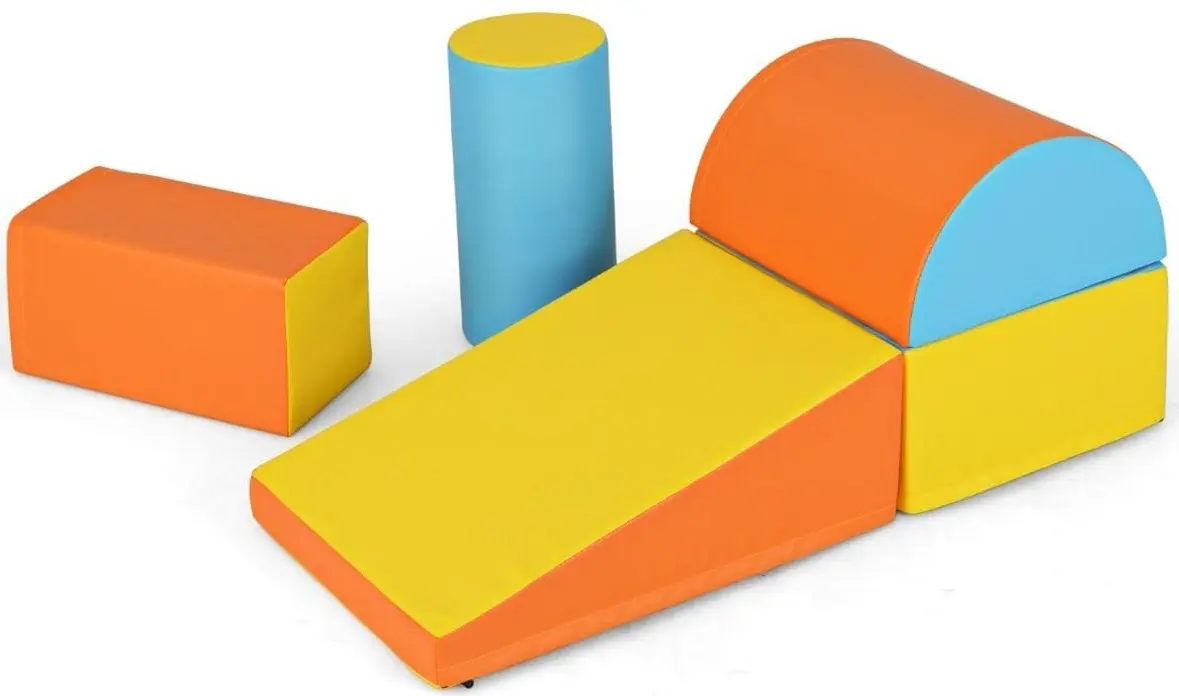 Мягкий игровой модуль Costway FH10095YW (Yellow/Orange/Blue)