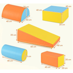 Мягкий игровой модуль Costway FH10095YW (Yellow/Orange/Blue) Thumb