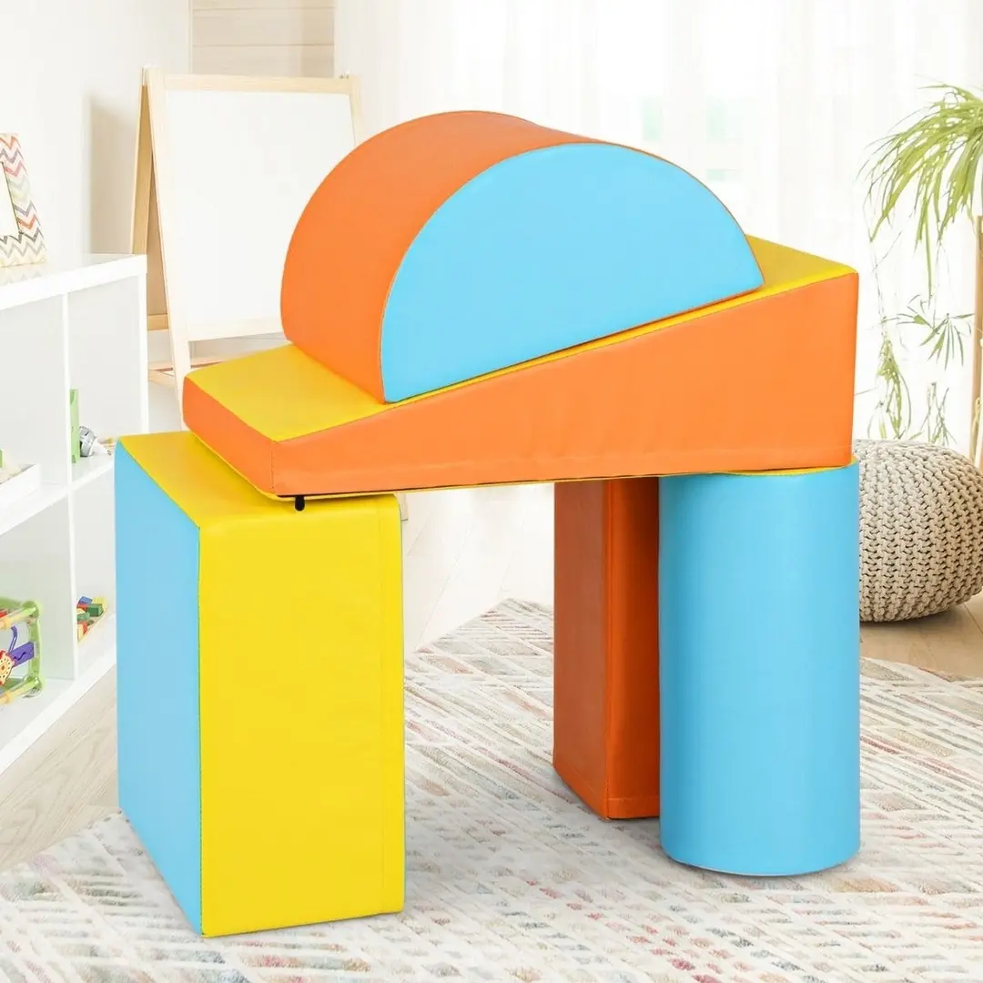 Мягкий игровой модуль Costway FH10095YW (Yellow/Orange/Blue)