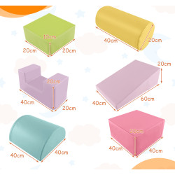 Modul moale pentru joc Costway FH10099RO (Pink/Blue) Thumb