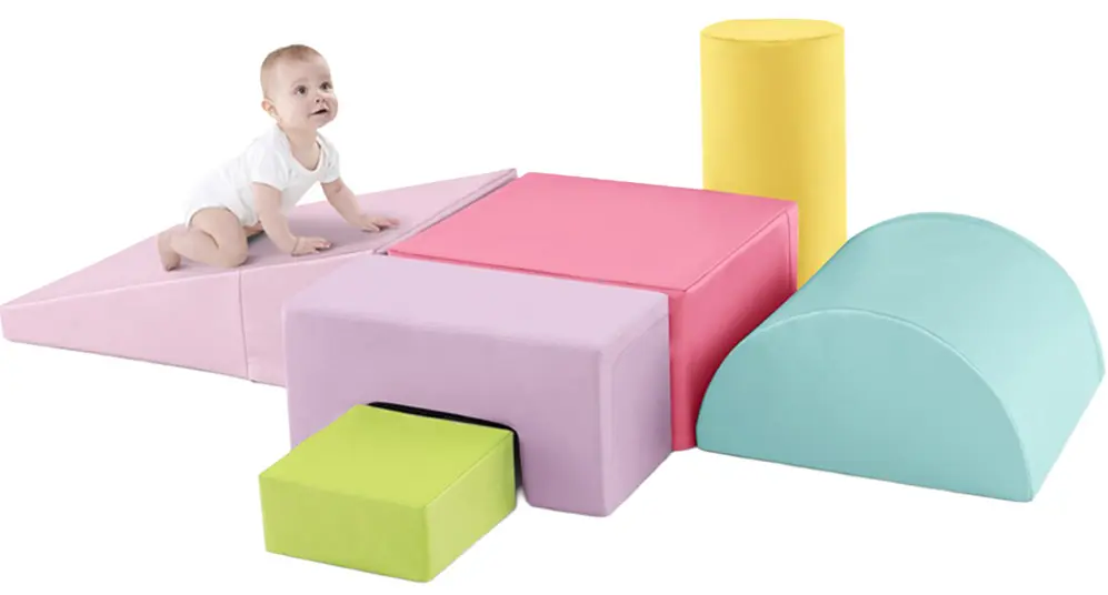 Modul moale pentru joc Costway FH10099RO (Pink/Blue)