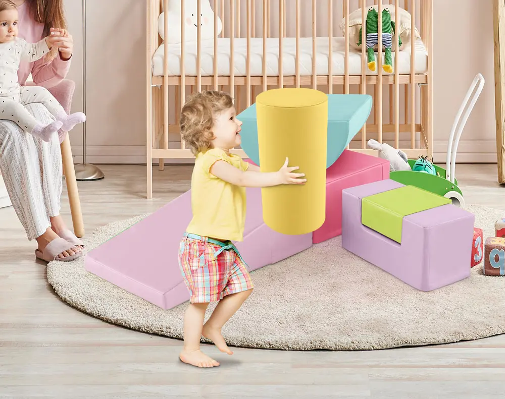 Modul moale pentru joc Costway FH10099RO (Pink/Blue)