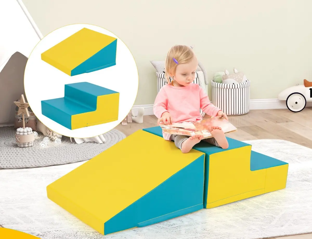 Мягкий игровой модуль Costway FH10117GN (Yellow/Blue) - 3