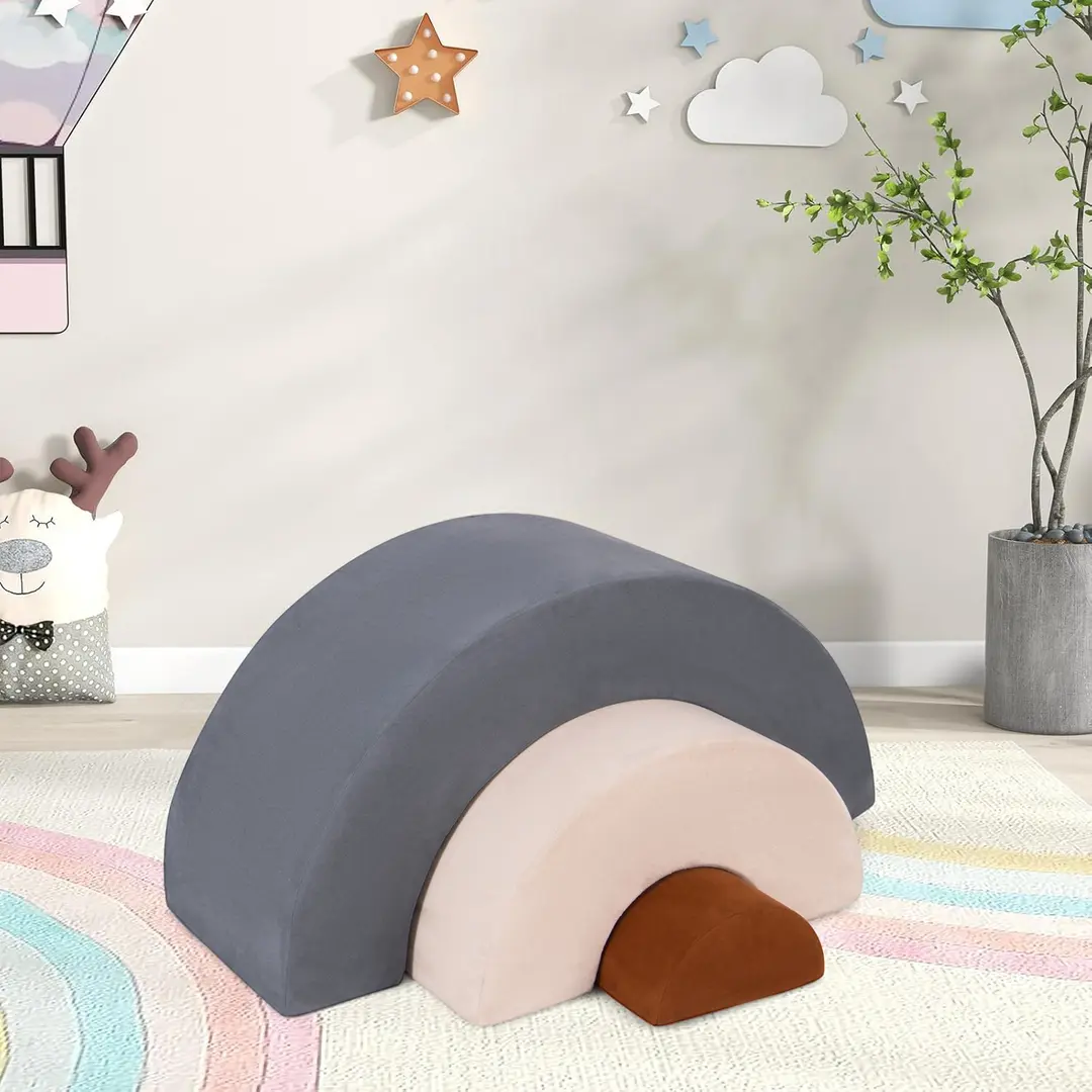 Мягкий игровой модуль Costway HV10430HS (Grey/Beige)