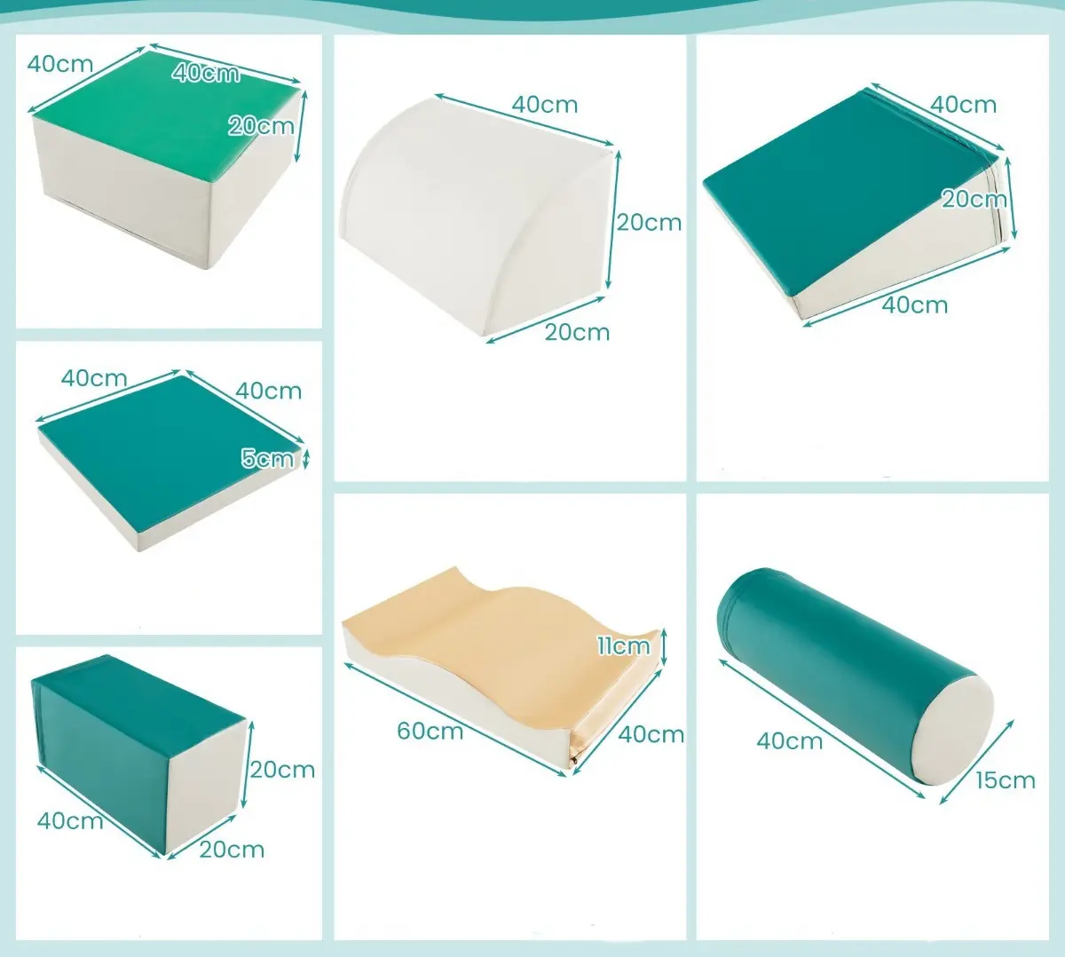 Мягкий игровой модуль Costway SP37495GN (Green) - 5