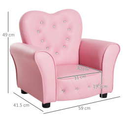 Fotoliu pentru copii Homcom 310-025 (Pink) Thumb