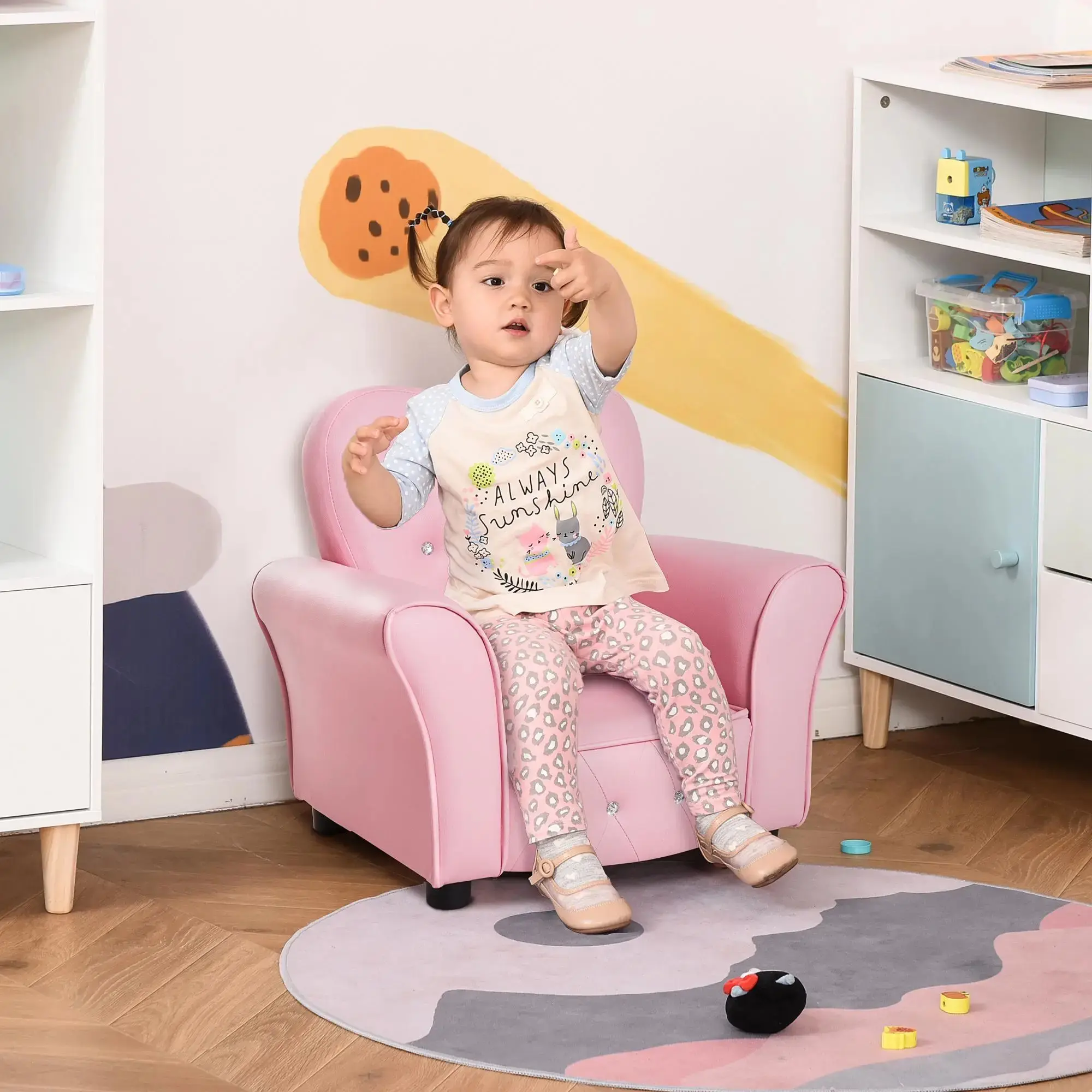 Fotoliu pentru copii Homcom 310-025 (Pink) - 7
