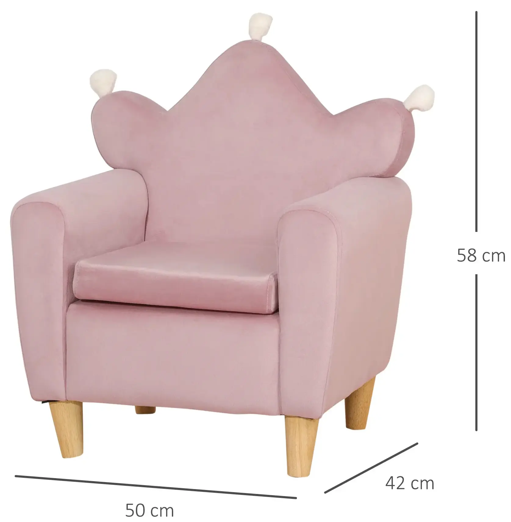 Fotoliu pentru copii Homcom 310-060 (Pink) - 3