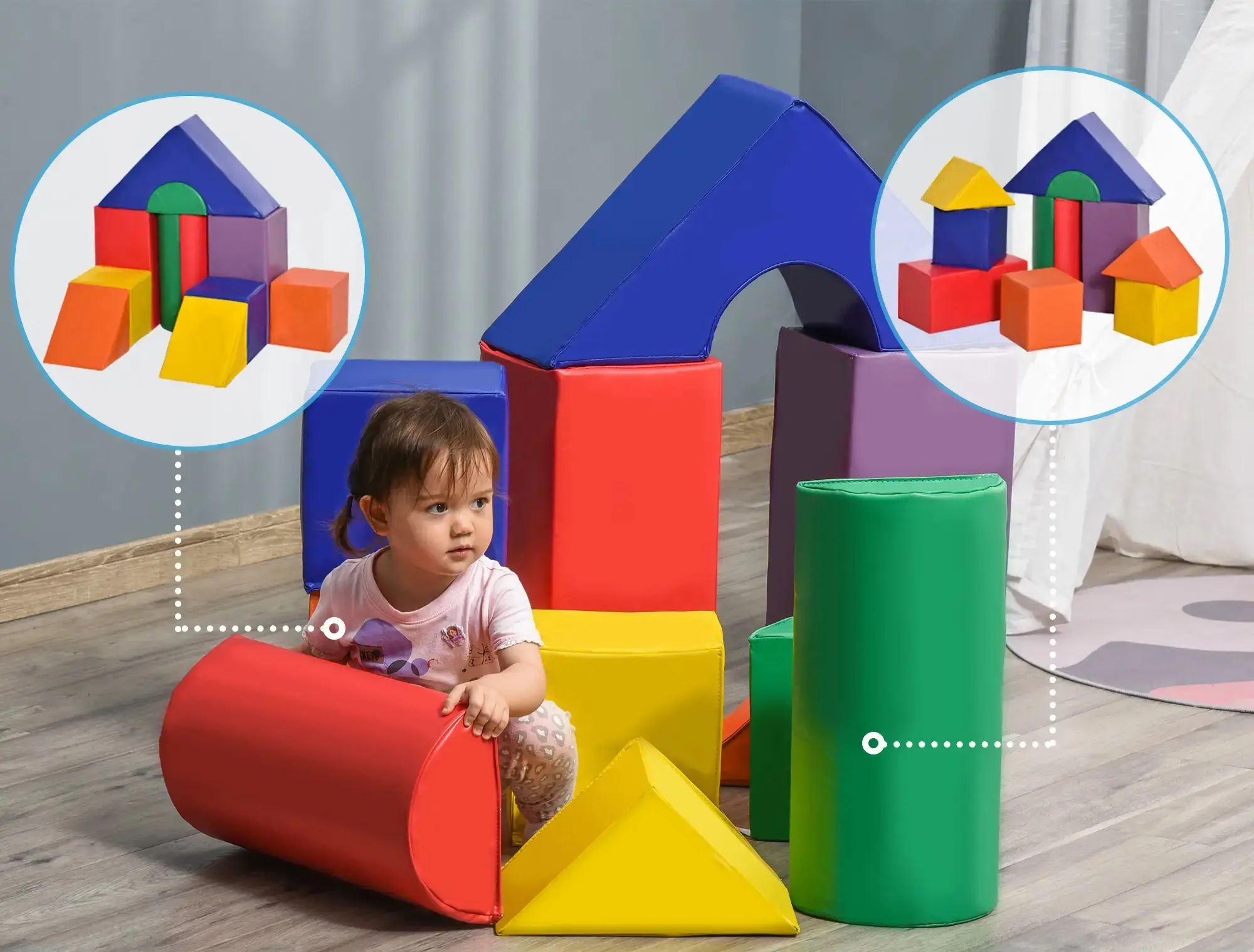 Комплект мягких модулей Homcom 3D0-008 (Multicolor) - 5