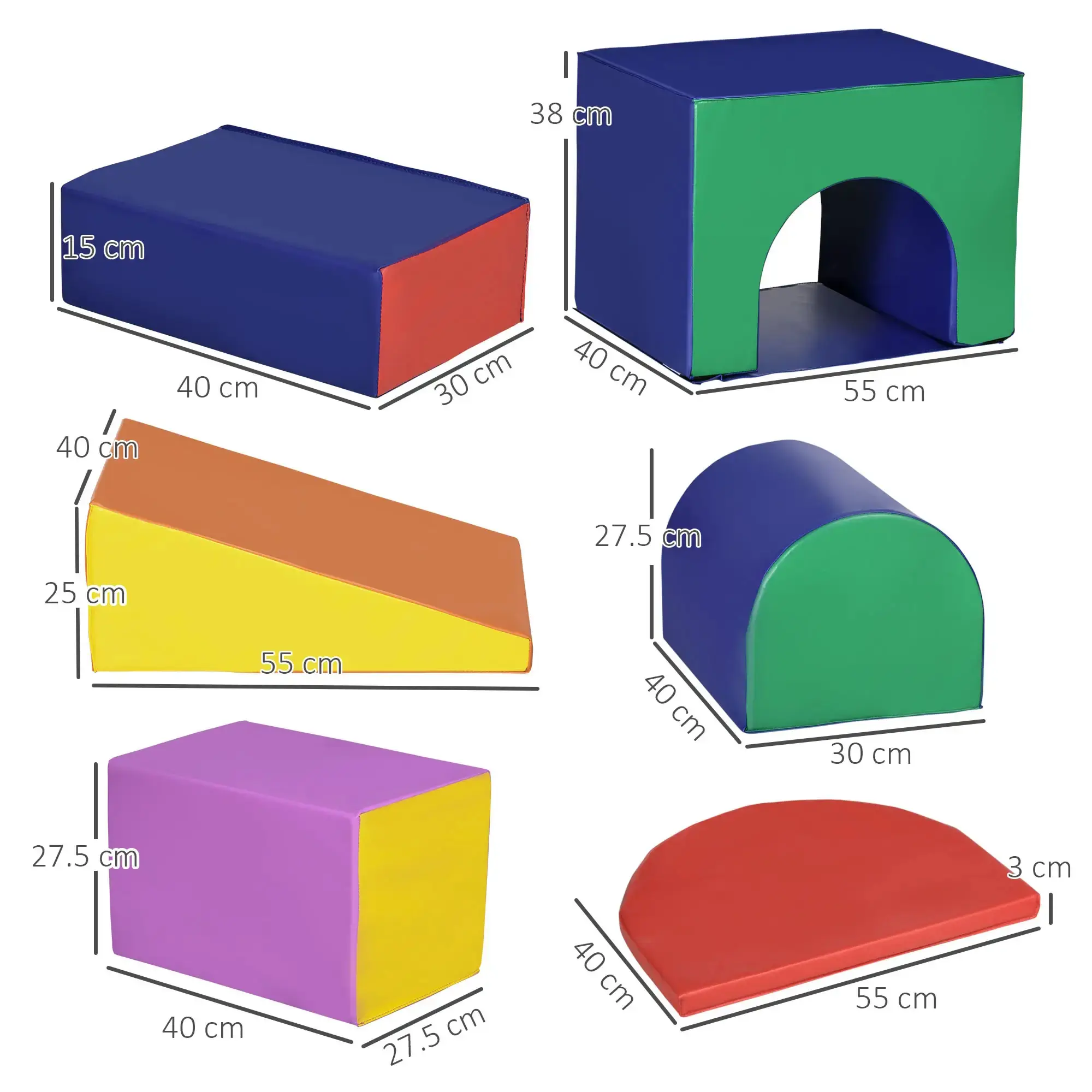 Комплект мягких модулей Homcom 3D0-012V01MX (Multicolor) - 3