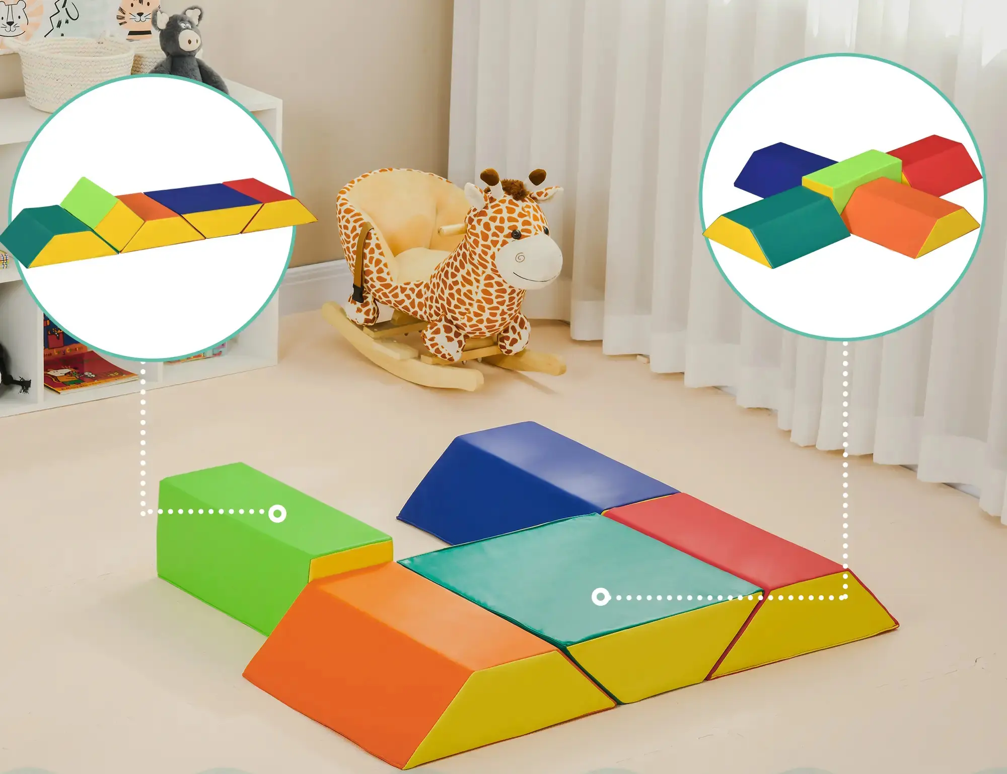Комплект мягких модулей Homcom 3D0-014V00MX (Multicolor) - 6