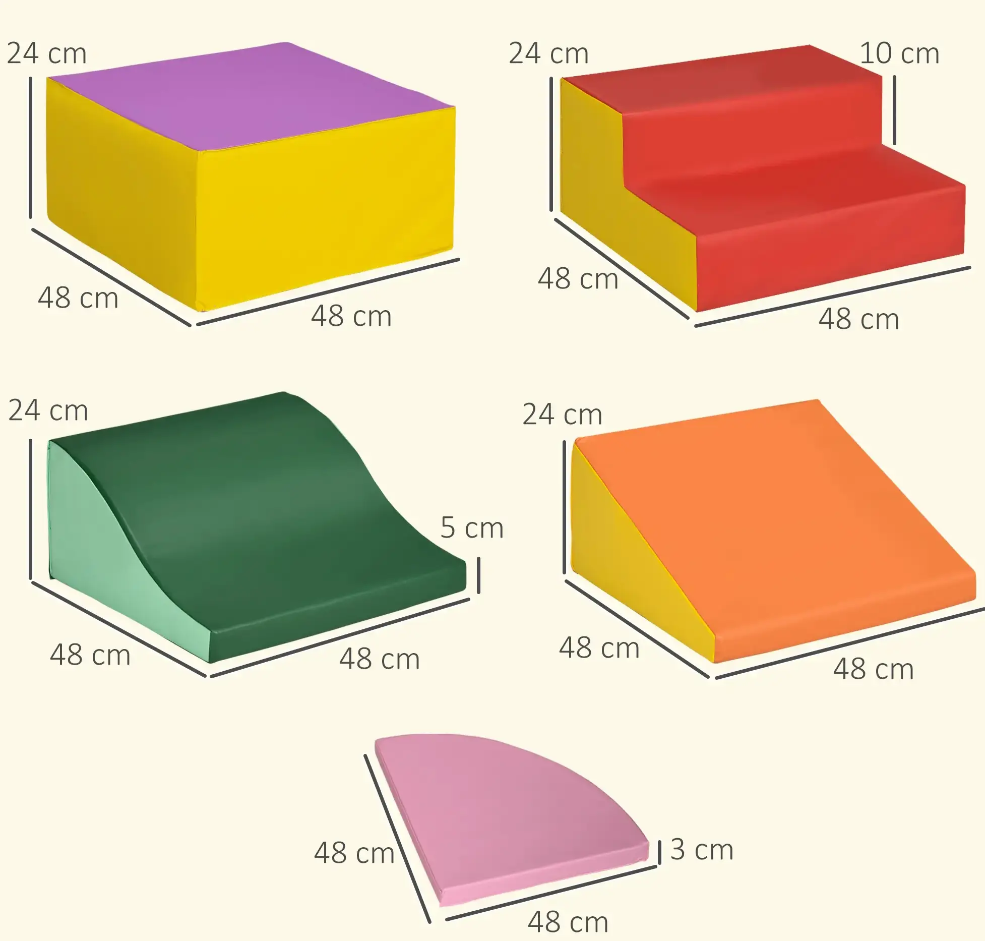 Set module moi Homcom 3D0-016V01MX (Multicolor) - 4