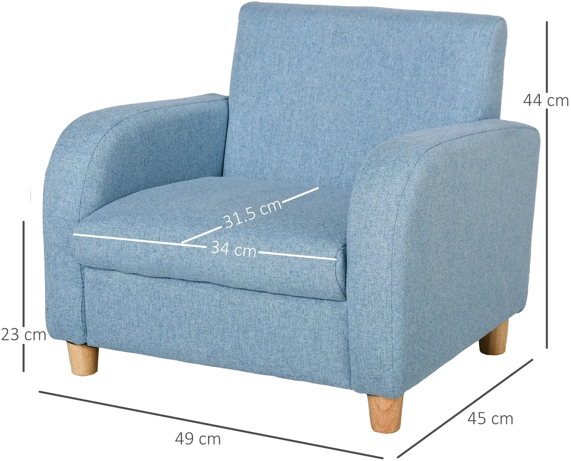 Fotoliu Homcom 310-043BU (Blue) - 7