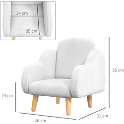 Кресло Zonekiz 310-066V81WT (White/Wood) Thumb
