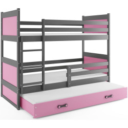 Pat suprapus BMS Group Rico cu pat retractabil 90x190 (Graphite/Pink) Thumb