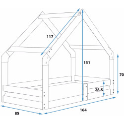 Кровать BMS Group Domek 80x160 (Natural) Thumb