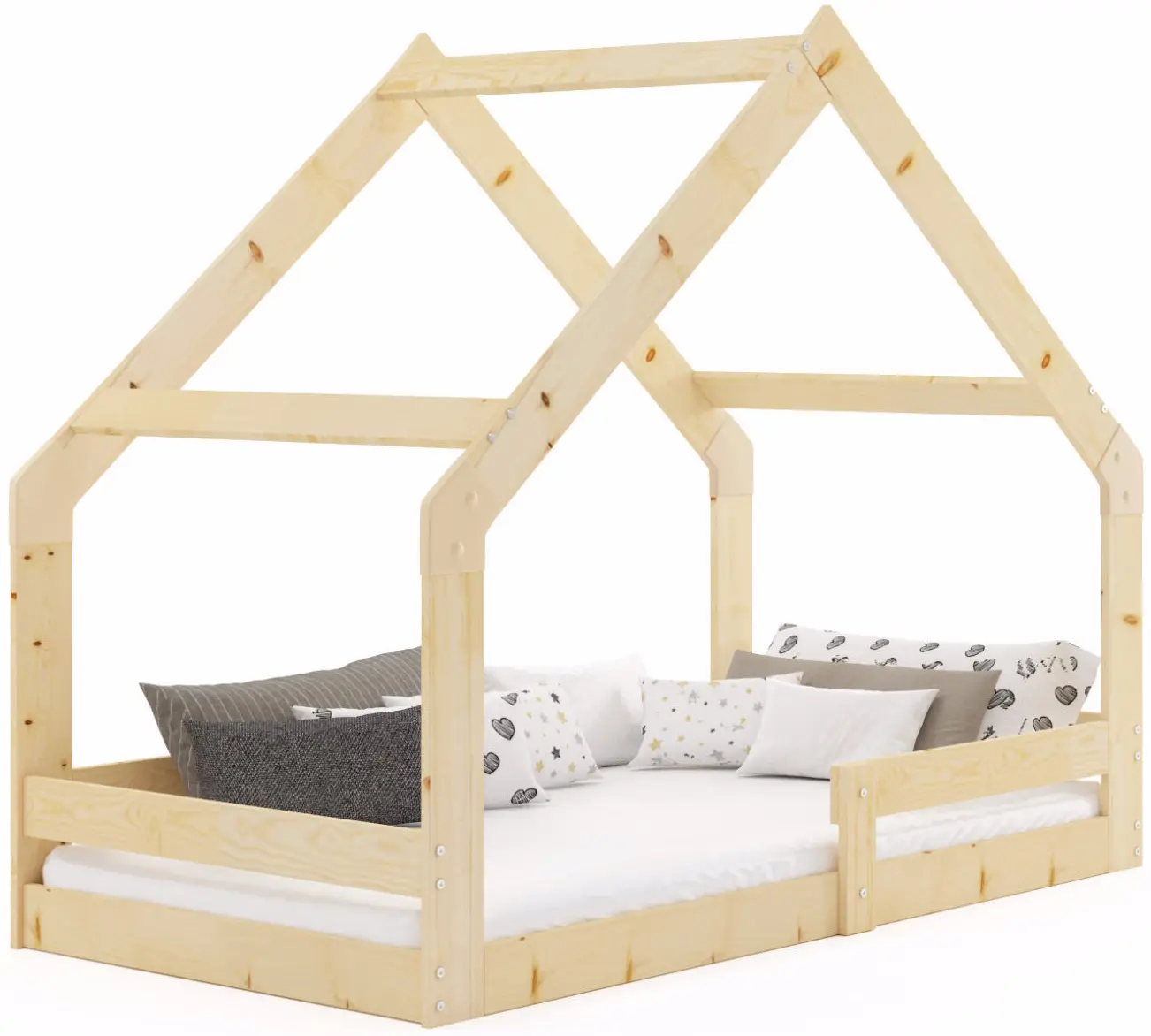 Кровать BMS Group Domek с матрасом 80x160 (Natural) - 3