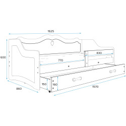 Pat BMS Group Julia sertar/saltea 80x160 (White) Thumb