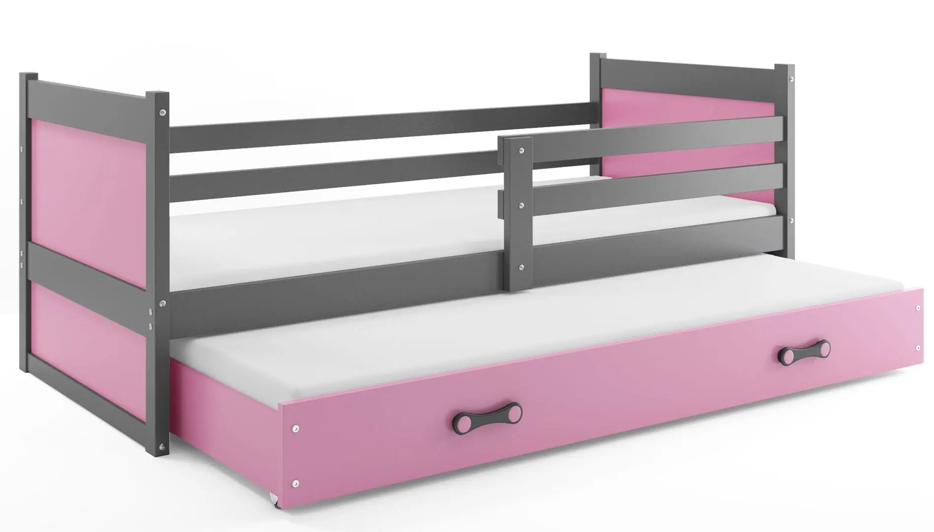 Pat BMS Group Rico cu pat retractabil 90x190 (Graphite/Pink) - 2