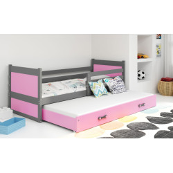 Pat BMS Group Rico cu pat retractabil 90x190 (Graphite/Pink)