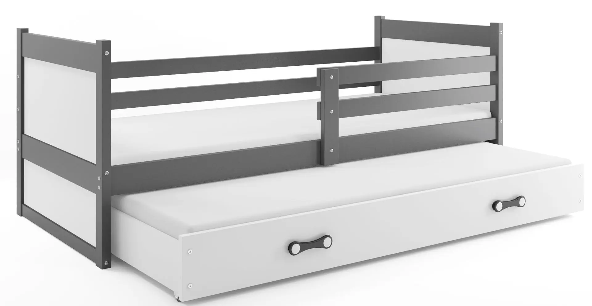 Кровать BMS Group Rico с выдвижной кроватью 90x190 (Graphite/White) - 2