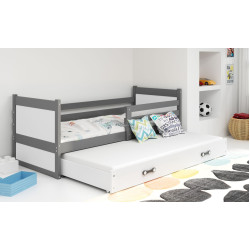 Pat BMS Group Rico cu pat retractabil 90x190 (Graphite/White)