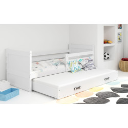 Pat BMS Group Rico cu pat retractabil 90x190 (White)